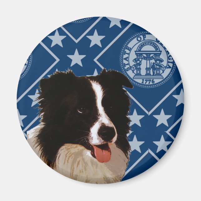 Aimant Frontière de Géorgie Collie (Devant)