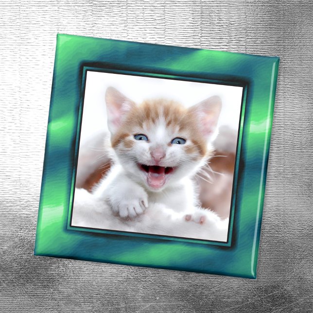 Aimant Frontière Sea Green (Add Your Own Photo)