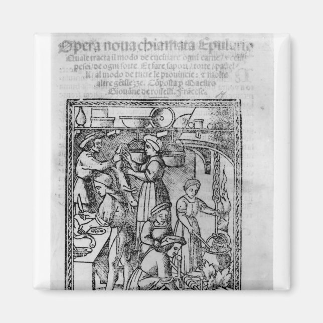 Aimant Frontispiece à un livre de cuisine italien (Devant)