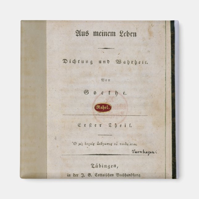 Aimant Frontispiece de 'Out of my Life (Devant)