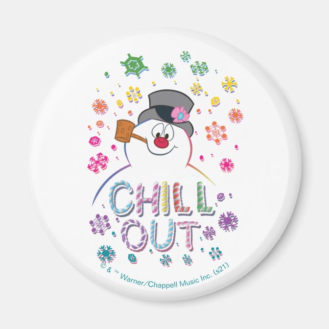 Aimant Frosty the Snowman™ | Couleurs arc-en-ciel "Refroi (Devant)