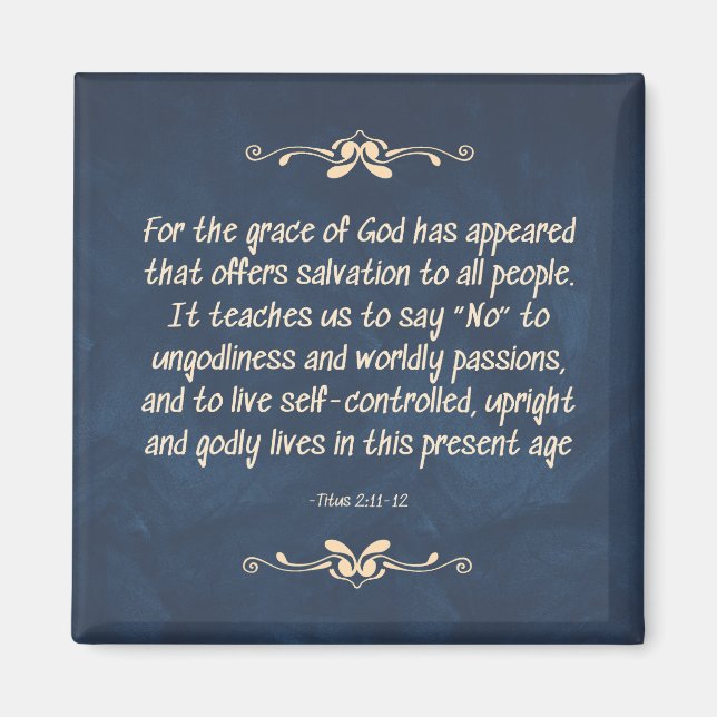 Aimant Fruit de l'Esprit - Contrôle de soi (Devant)