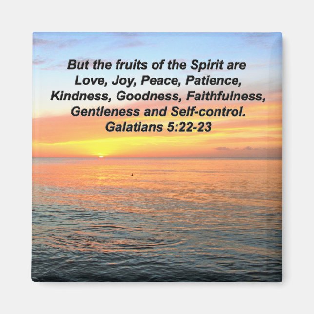 AIMANT FRUIT GALATIEN DE LA BIBLE SPIRITE VERSE (Devant)
