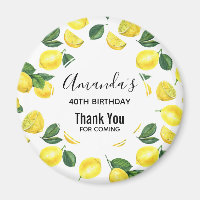 Fruit Motif d'aquarelle aux citrons jaunes Anniver