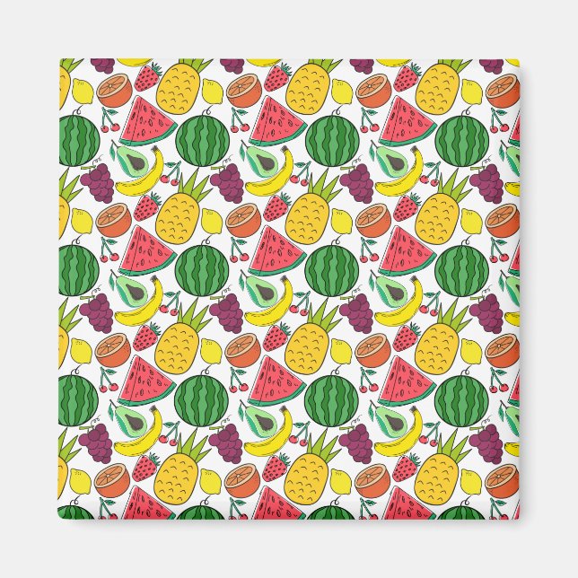 Aimant Fruit motif transparent | motif de surface de frui (Devant)