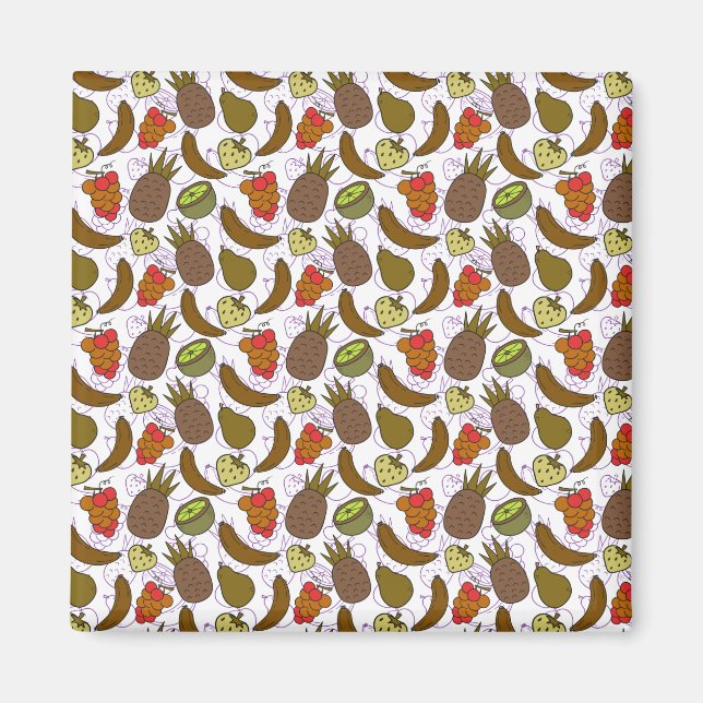 Aimant Fruit motif transparent | motif de surface de frui (Devant)
