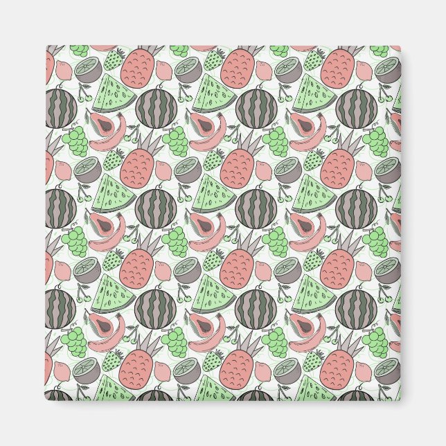 Aimant Fruit motif transparent | motif de surface de frui (Devant)