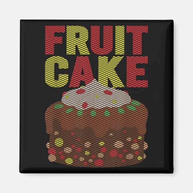 Aimant Fruitcake Funny Noël laid (Devant)