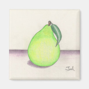 Aimant FRUITÉ de POIRE (carré)