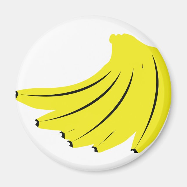 Aimant fruits de bananes jaunes (Devant)