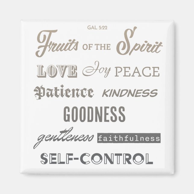 Aimant Fruits de l'Esprit (Devant)