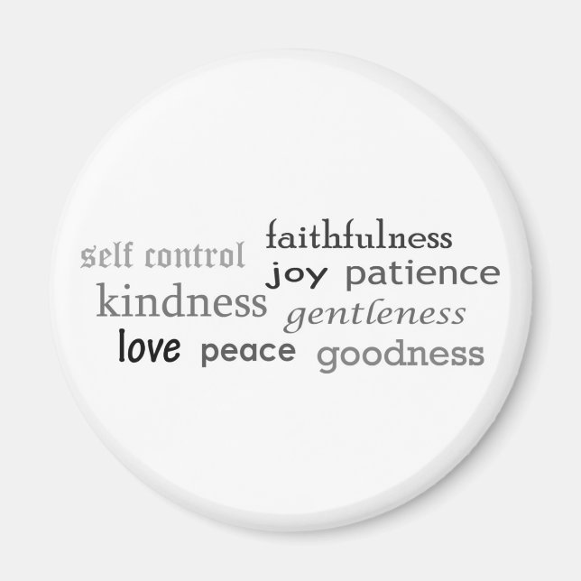 Aimant Fruits de l'Esprit, Galates 5:22-23 (Devant)