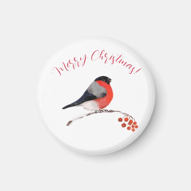 Aimant Fruits rouges et épinards, Joyeux Noël (Devant)