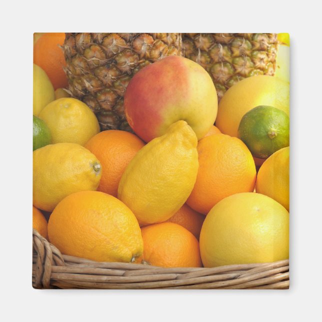 Aimant Fruits tropicaux dans un panier (Devant)
