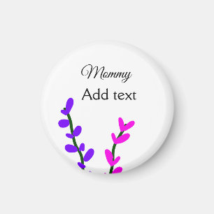 Aimant Fuchsia lavande violet cadeau fête des mères maman