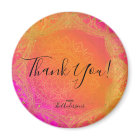 Fuchsia Rose Orange & Or Mandala Fête Indienne