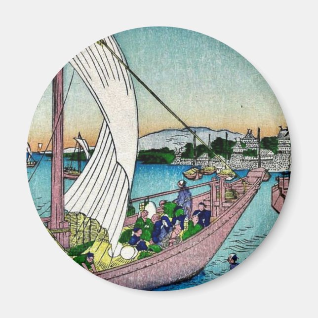Aimant Fukeiga par Ando, Hiroshige Ukiyoe (Devant)