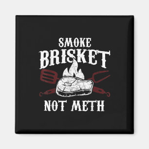 Aimant Fumée Brisket Pas - Cadeau Drôle De Viande Grillée