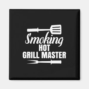 Aimant Fumer Grill Chaud Master Barbecue King Queen Of Th
