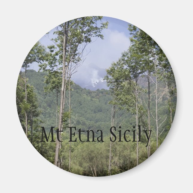 Aimant Fumer l'Etna à travers les arbres (Devant)