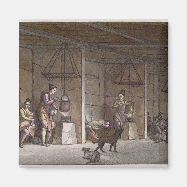 Aimant Fumeur en Groenland (gravure sur couleur) (Devant)