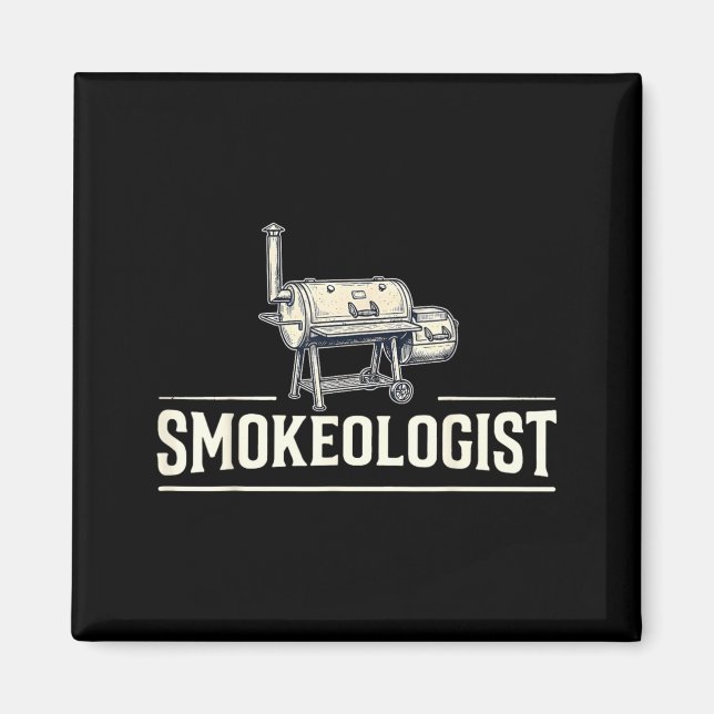 Aimant Fumeur - Pitmaster Drôle De Barbecue Fumeur Grilla (Devant)