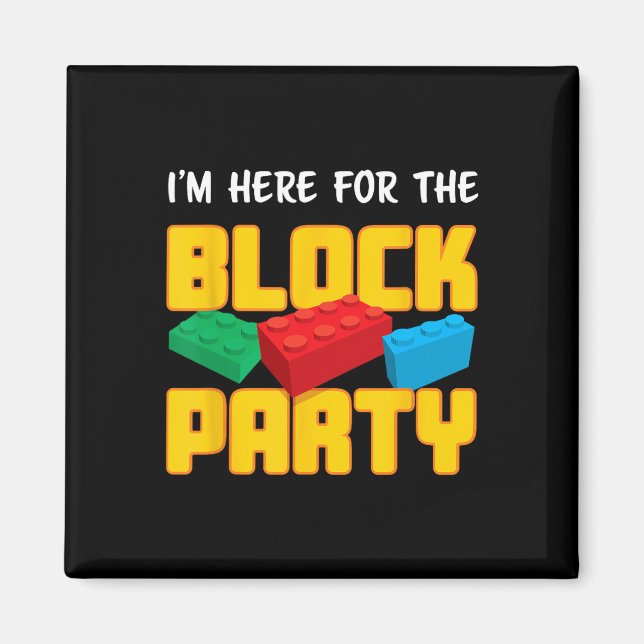Aimant Fun Building Blocks Block Party Pre k Hommes Femme (Devant)