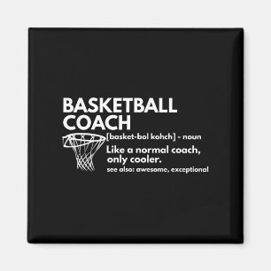 Aimant Fun Bysketbyll Coach Définition Coaching Cadeau