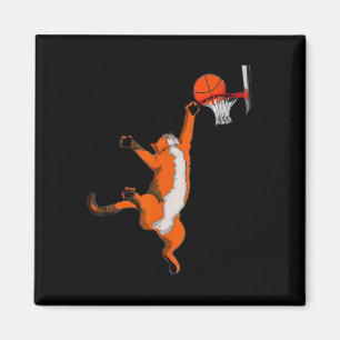 Aimant Fun Chat Jouer Basketball Sports Chat Basketball L