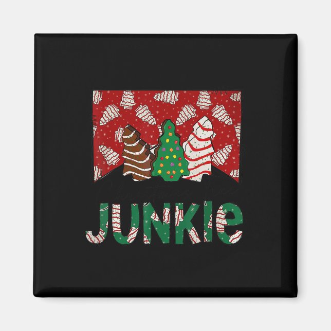 Aimant Fun Christmas Tree Cake Junkie Tis Season West (Devant)