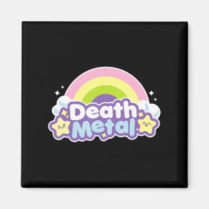 Aimant Fun Death Metal Arc en ciel Halloween Unicorn Rock