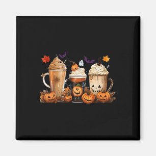 Aimant Fun Halloween Citrouille épice Latte café automne