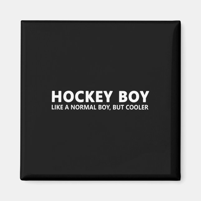 Aimant Fun Hockey Son Hockey Sur Glace Garçon (Devant)