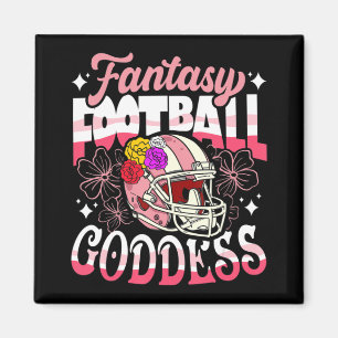 Aimant Fun Imaginaire Football Déesse Casque Fleur Femme
