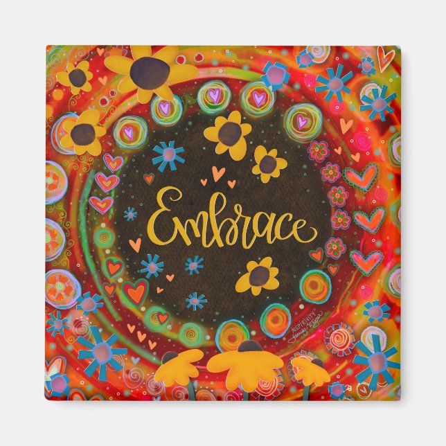 Aimant Fun Inspirational Daisies Inspirivity Embrasser (Devant)