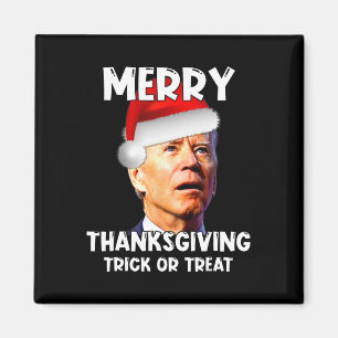 Aimant Fun Joe Biden Santa Hat Joyeux Thanksgiving Christ