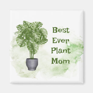 Aimant Fun Plant Mom Quote Houseplant Monstera