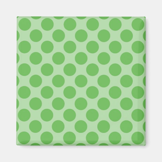 Aimant Fun Pois vert mignon Motif sur vert (Devant)