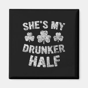 Aimant Fun Saint Patricks Day Elle est My Drunker Half