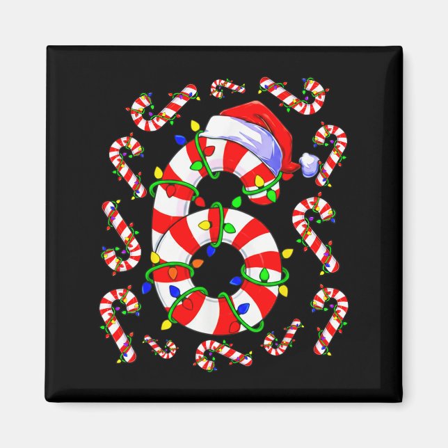 Aimant Fun Six Seven 6 7 Meme Design Couples Christmas Ca (Devant)