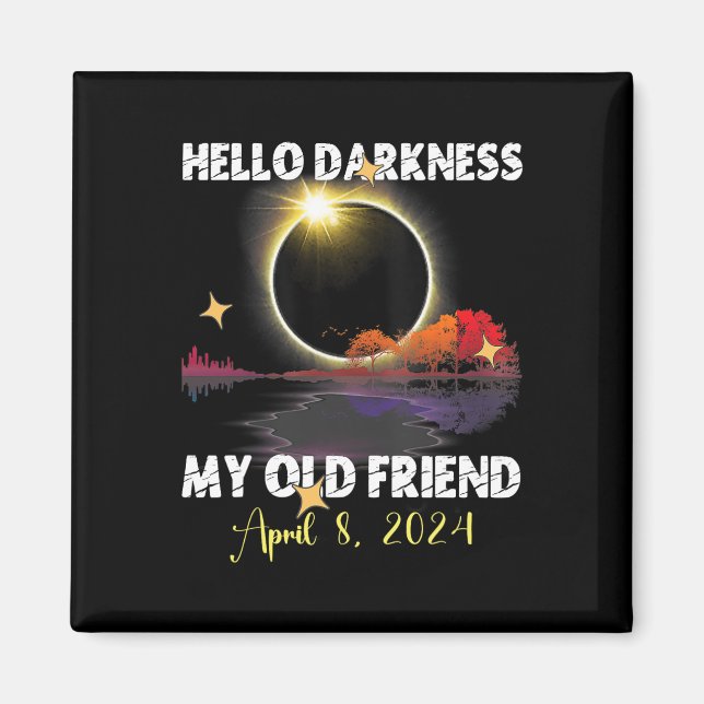 Aimant Fun Solare Eclipse 2024 Pour Le Avril 8 2024 Solar (Devant)