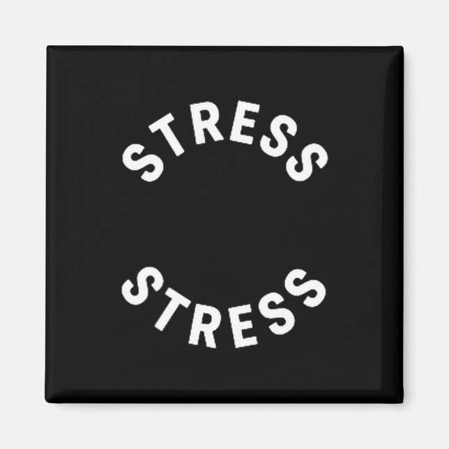 Aimant Fun Tee Stress est ma médaille - Humoristique Guer (Devant)