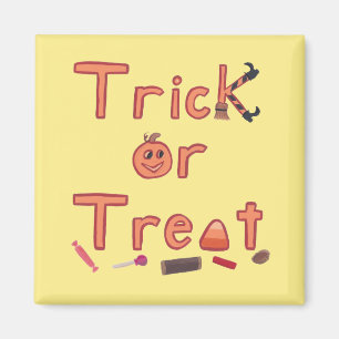 Aimant Fun Trick, Treat Broom Wits Jambes Candy Halloween