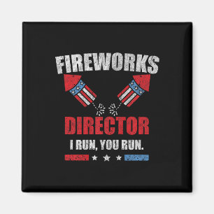 Aimant Funky 4 juillet Fireworks Directeur Je Vous Exécut