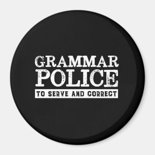 Aimant Funky Anglais enseignant Grammar Police