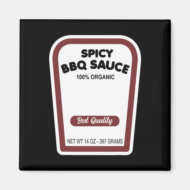 Aimant Funky bio sauce barbecue Halloween Easy Group Cost (Devant)
