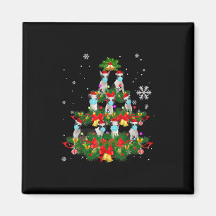 Aimant Funky Boston Terrier Christmas Tree Dok Mask Xmas