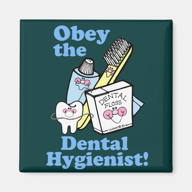 Aimant Funky Dental Hygienist (Devant)