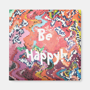 Aimant Funky Pink Pastels Abstrait