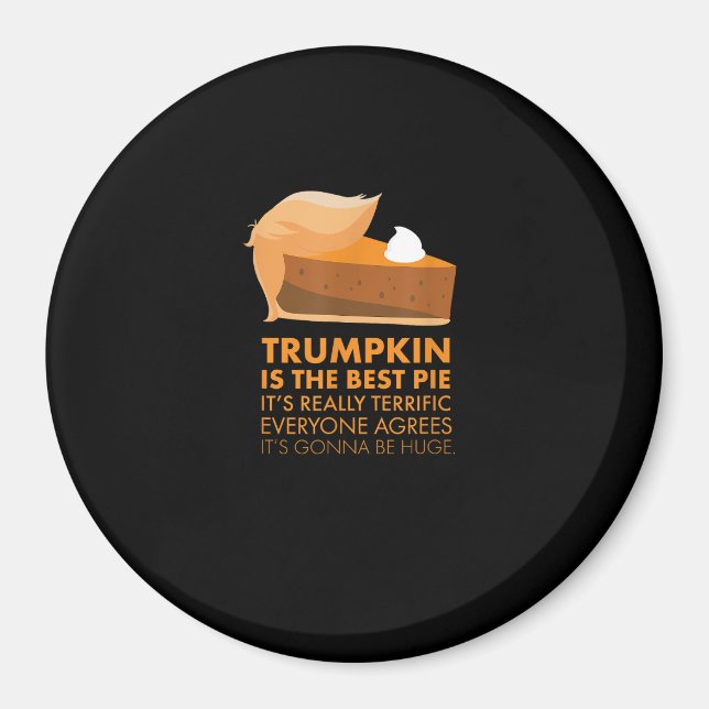 Aimant Funky Tshirt Citrouille Pie Thanksgiving Automne (Devant)